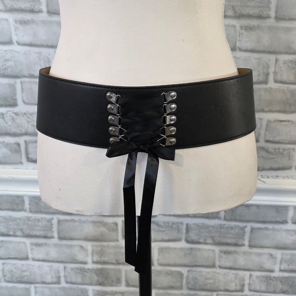 BCBGeneration Lace-Up Corset Wide Belt Goth Steampunk Renaissance Festival NEW